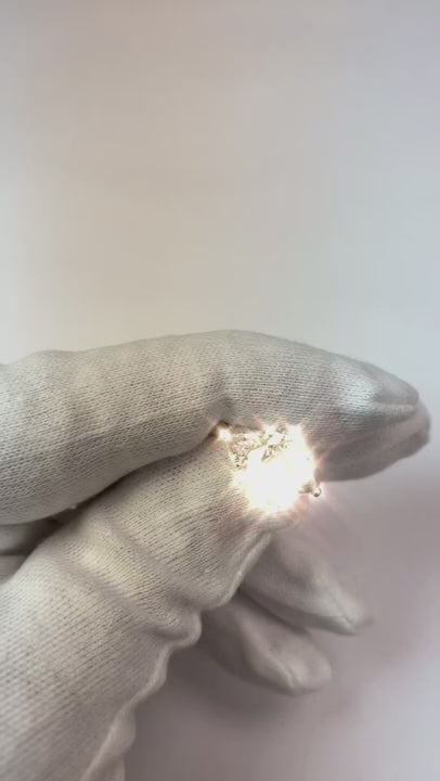 4.5 Carats Oval Cut Natural Earth Mined Diamond Three Stone Engagement Ring White Gold