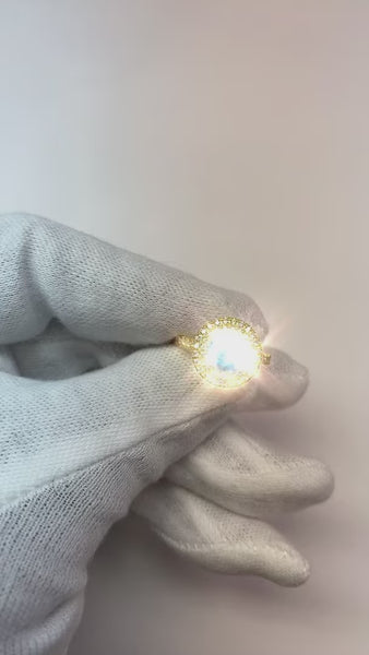 2.51 Carats Round Blue & White Natural Earth Mined Diamonds Wedding Ring Gemstone