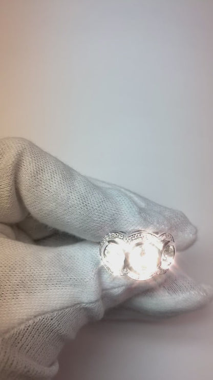 Genuine Natural Earth Mined Diamond Old Miner Anniversary Ring 3 Carats Bezel Set Ladies Gold Jewelry