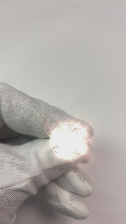 Halo Wedding Ring Oval Old Cut Natural Earth Mined Diamonds Half Bezel Set 8.50 Carats