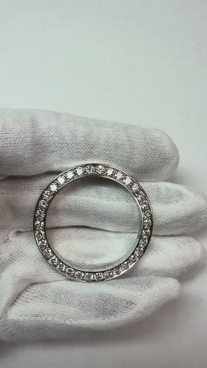 41 Mm Round Custom Mined Natural Real Diamond ( Not Lab Grown ) Bezel To Fit Rolex Datejust President Watch 6 Carats