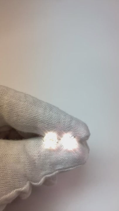 Solitaire Round Cut Natural Earth Mined Diamond Stud Earring 2.60 Carats Gold Jewelry