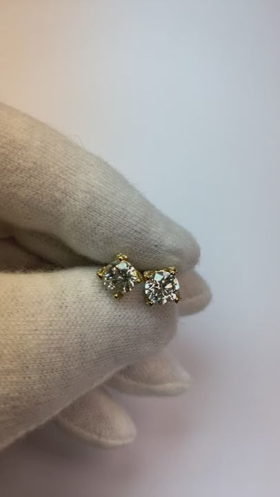Natural Earth Mined Diamond Stud Earring 2.80 Carats