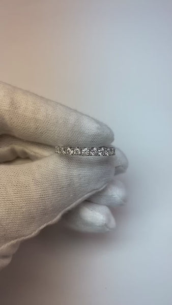 2.01 Carats Round Brilliant Diamond Half Eternity Band Jewelry