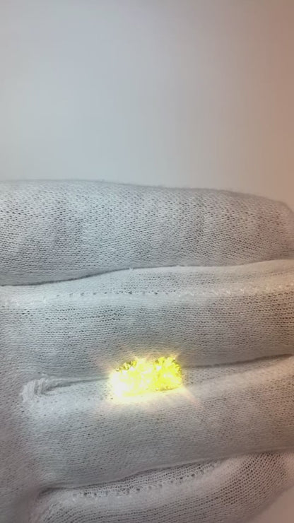 Yellow Canary Studs Round Diamond Earrings