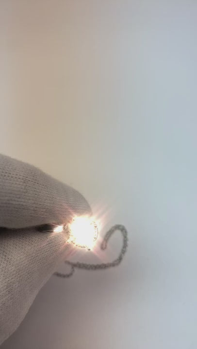 1.25 Carats Round Solitaire Natural Earth Mined Diamond Pendant Necklace White Gold