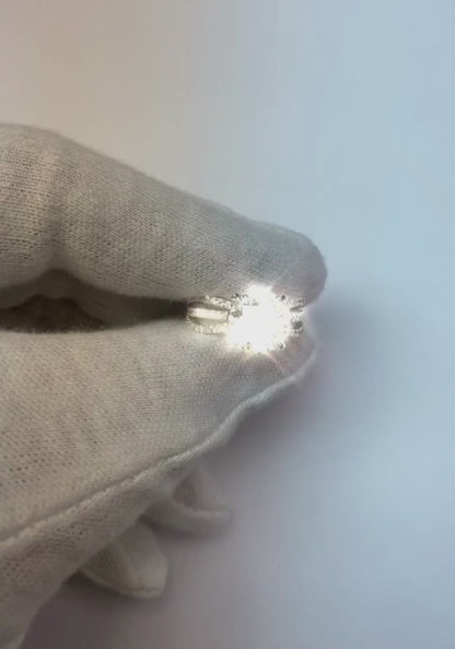 Real Natural Earth Mined Diamonds Engagement Ring 5 Carats Triple Shank Pave White Gold 14K