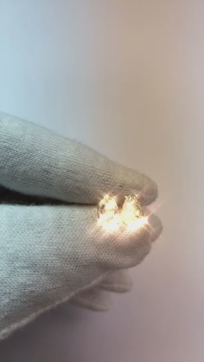 F Vs1 Natural Earth Mined Diamonds Pear Cut Stud Post Earrings 2.02 Ct.