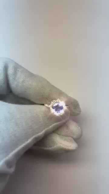 Natural Real ( Not Lab Grown )  Gold Gemstone Ring Halo Sri Lankan Sapphire Vintage Style 3 Carats