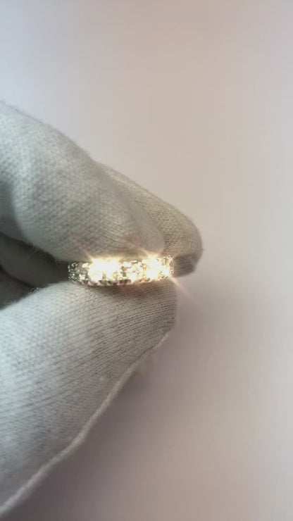 2.8 Ct Brilliant Cut Natural Earth Mined Diamond Wedding Band 14K White Gold