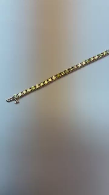 Yellow Lab Grown Diamond Tennis Bracelet