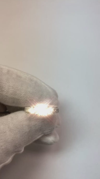 2.50 Carat Filigree Antique Style 3 Stone Natural Earth Mined Diamond Engagement Ring