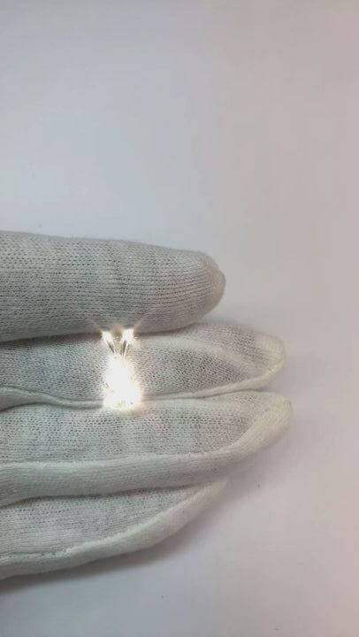 1 Carat Pear Cut Solitaire Natural Earth Mined Diamond Necklace Pendant White Gold 14K