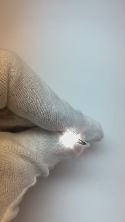 Cushion Natural Earth Mined Diamond Solitaire Ring