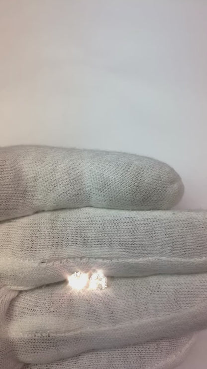 Round Natural Earth Mined Diamond Studs Earring 1.30 Carats White Gold 14K