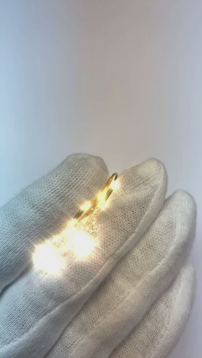 3.51 Ct. Radiant Cut Real Natural Earth Mined Diamonds Lever Backs White Gold Earring