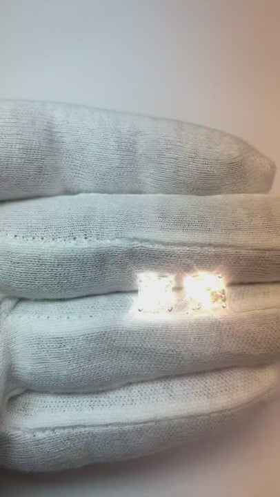 4 Ct Cushion Old Mine Cut Real Natural Earth Mined Diamonds Studs Earring White Gold 14K