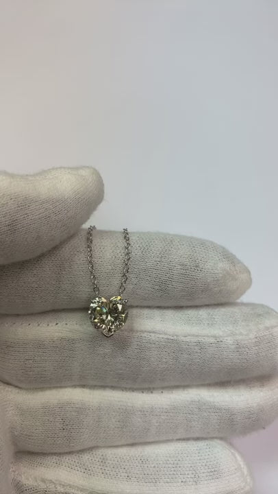 Natural Earth Mined Diamond Heart Necklace