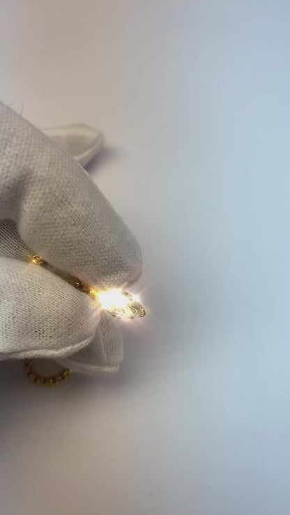 Marquise Cut Real Natural Earth Mined Diamond Necklace Pendant 1 Carat White Gold 14K