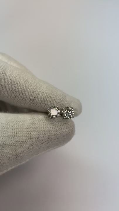 2 Carat Stud Natural Earth Mined Diamond Earrings