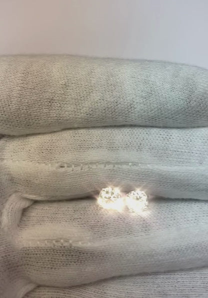 Platinum 1.51 Carat Natural Earth Mined Diamond Studs