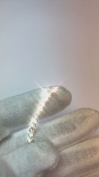 4.50 Carats Round Natural Earth Mined Diamond Tennis Bracelet Half Bezel Set WG 14K