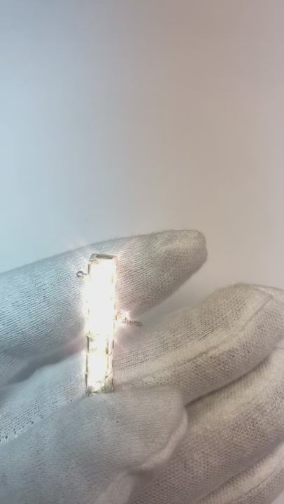 21 Carats Princess Cut Natural Earth Mined Diamond Tennis Bracelet White Gold 14K