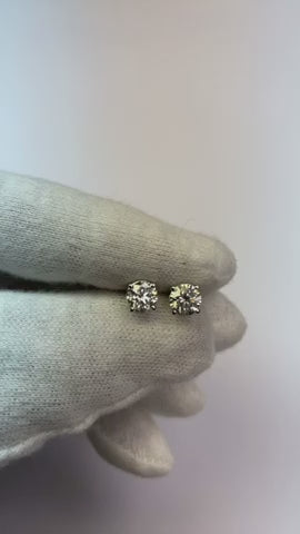 Natural Earth Mined Diamond Stud Earring 1.50 Carats