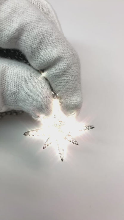 Halo Natural Earth Mined Diamond Pendant Star Style Round & Cushion Old Miner 3 Carats