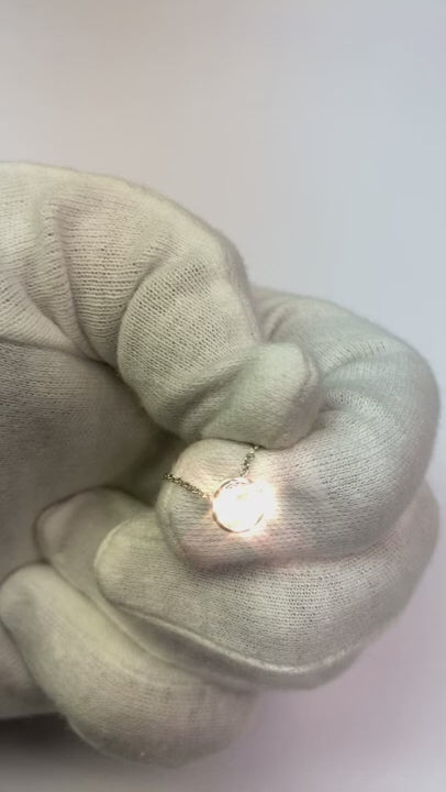 Bezel Setting Genuine Natural Earth Mined Diamond Necklace Pendant 1 Carat White Gold Round Cut