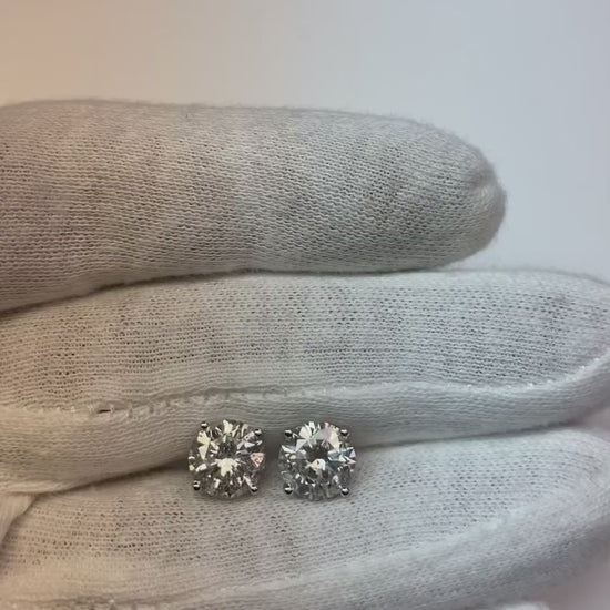 Platinum Stud Earrings