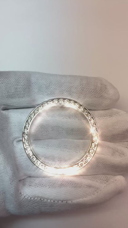 4 Carats Custom Mined Diamond Bezel To Fit Rolex Datejust 41 Mm Watch