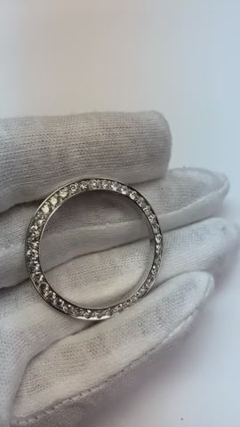 Round Custom Mined Diamond Bezel To Fit Rolex Date 34 Mm Watch 2.75 Ct.