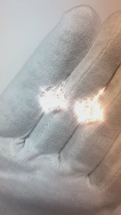 Halo Mined Diamond Old Cut Leverback Earring Single Setting 2.50 Carats