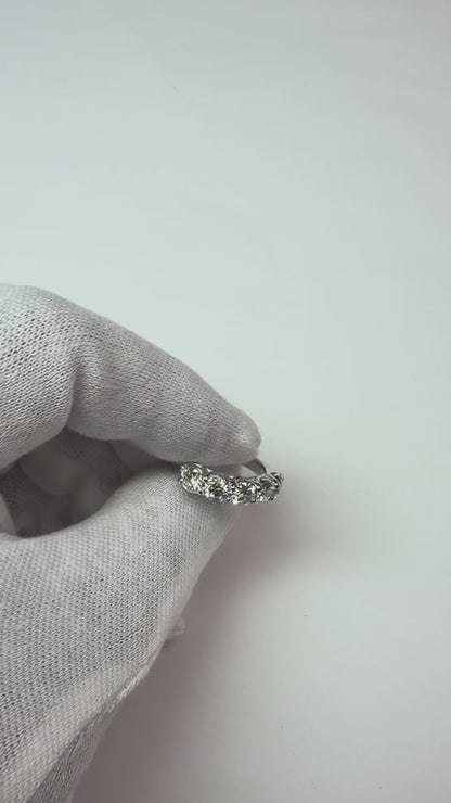 Earth Mined Natural Real Diamond ( Not Lab Grown ) Anniversary Band Yellow Gold 5 Stones