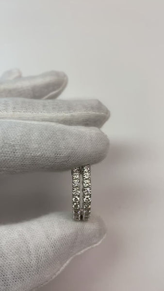 2.2 Ct Round Diamond Hoop Earring White Gold Jewelry