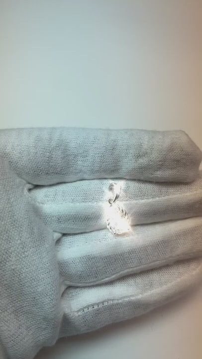 White Gold Pear Cut Natural Earth Mined Diamond Ladies Solitaire Pendant Jewelry 2 Ct.