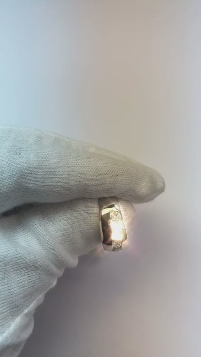 1.25 Ct Round Cut Diamond Mens Wedding Band Ring 10K White Gold