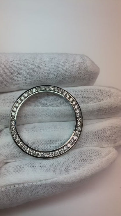 Mined Natural Real Diamond ( Not Lab Grown ) Bezel To Fit Rolex Datejust Or All Watch Models Custom 3 Ct. 36 mm