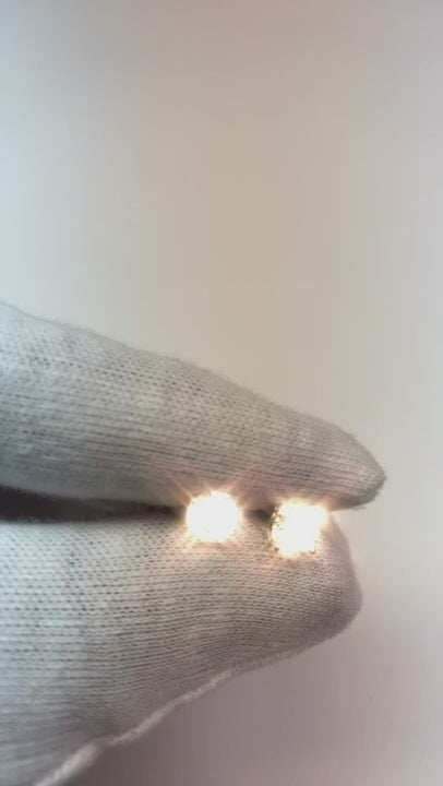 F Vvs1 1.20 Cts Round Natural Earth Mined Diamonds Platinum Stud Earring