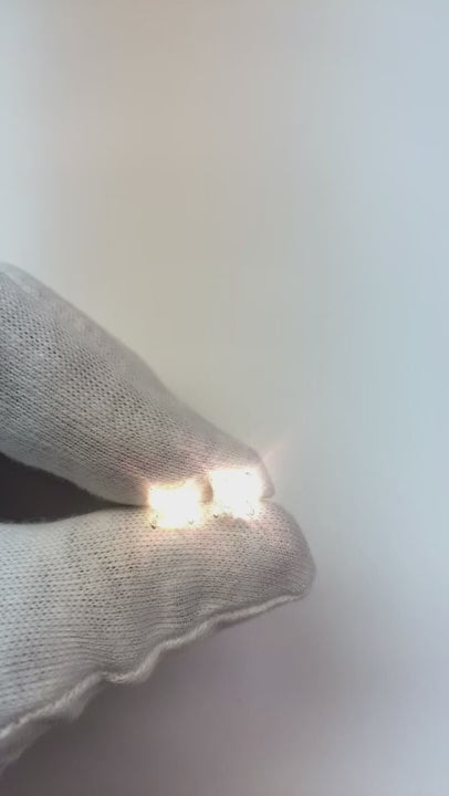 4 Prong Set Princess Natural Earth Mined Diamond Stud Earrings 2.20 Carats White Gold 14K