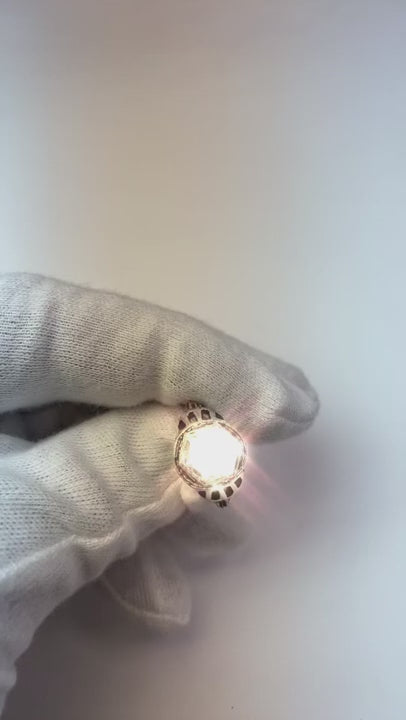 Solitaire Ring Old Mine Cut Round Genuine Natural Earth Mined Diamond Vintage Style 1 Carat