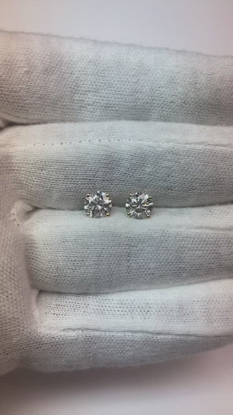 2 Carat Stud Diamond Earrings