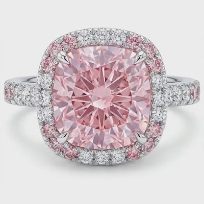 Pink Diamond Ring 4.2 Carat Oval