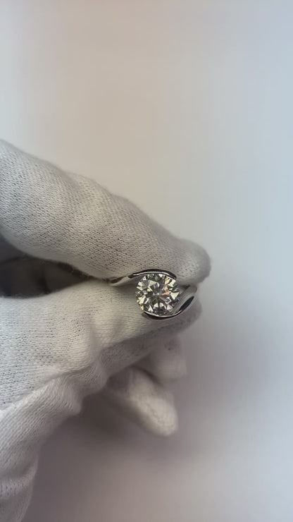 1 Carat Round Genuine Natural Earth Mined Diamond Solitaire Ring White Gold 14K Jewelry