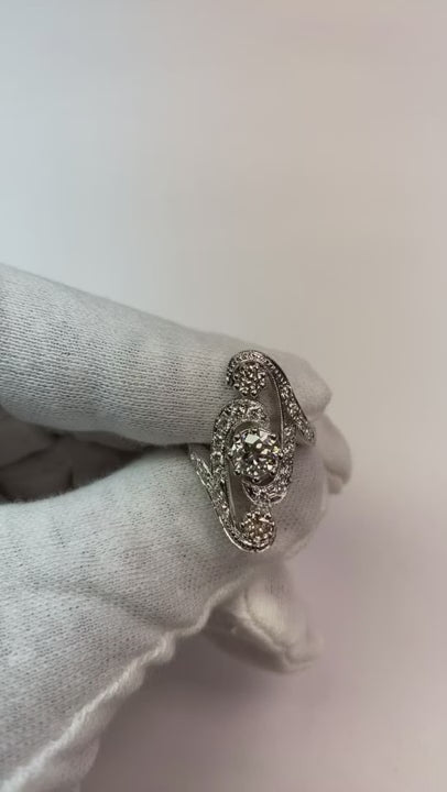 Antique Style Wedding Round Old Mine Cut Genuine Natural Earth Mined Diamond Ring 2.75 Carats