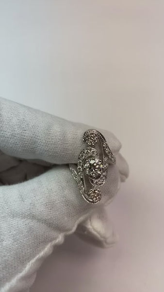 Antique Style Wedding Round Old Mine Cut Genuine Diamond Ring 2.75 Carats