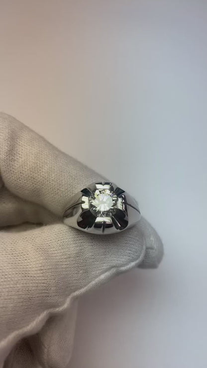 Gypsy 2.50 Carat Round Diamond Solitaire Ring White Gold 10K