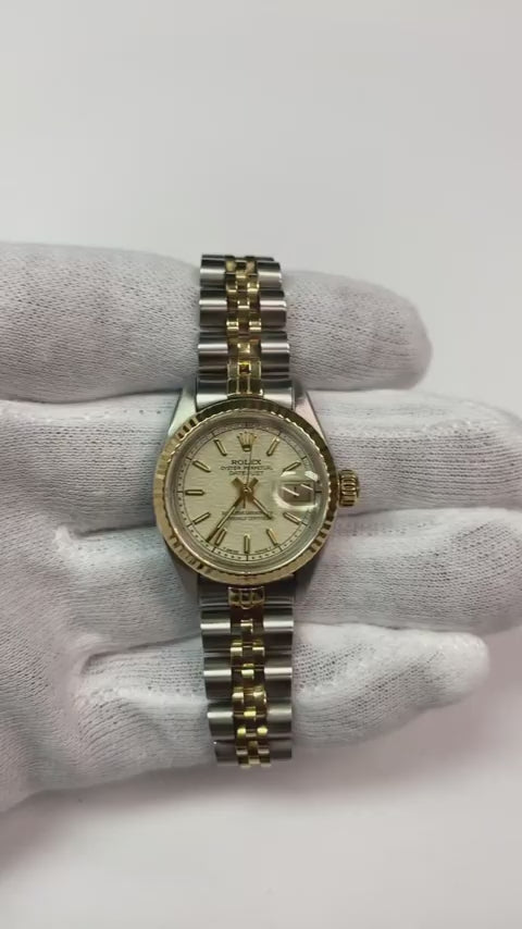 White_Stick_Dial_Datejust_Rolex_Women_Watch_Ss_Gold_Rolex