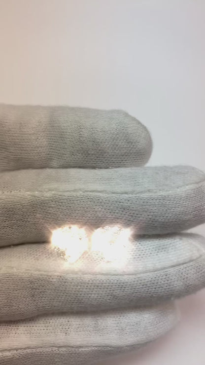 Heart Mined Natural Real Diamond ( Not Lab Grown ) Halo Studs 3.20 Carats Gold Earrings